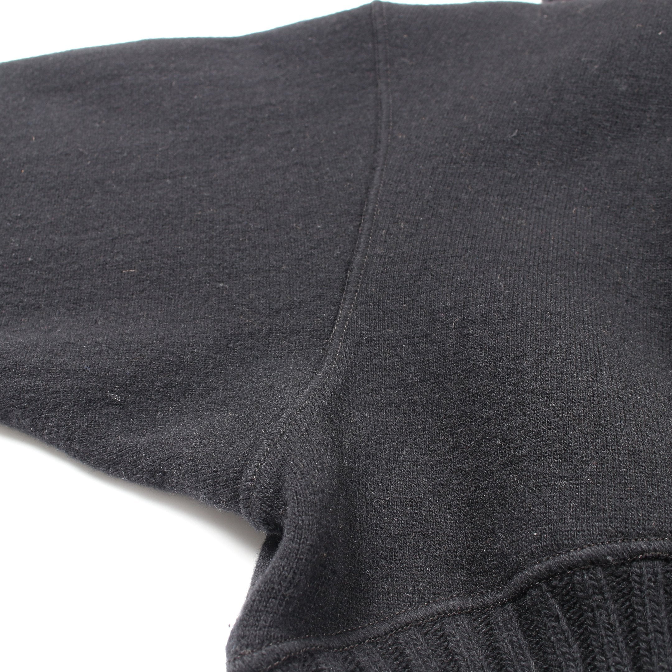 ヌメロヴェントゥーノ ビッグロゴ ジップ パーカー ブラック 40 ニットパーカー ジップアップパーカー ウール ナイロン ブラック