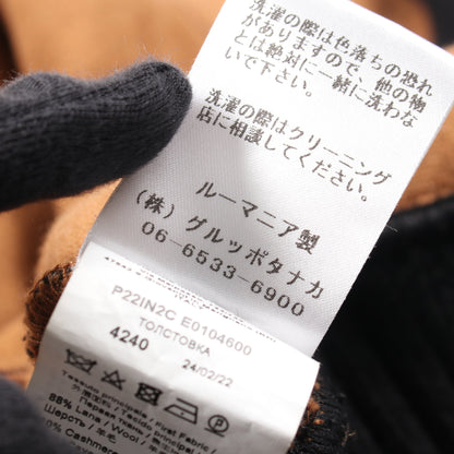 ニットパーカー ジップアップパーカー ウール ナイロン ブラック ヌメロヴェントゥーノ トップス N°21