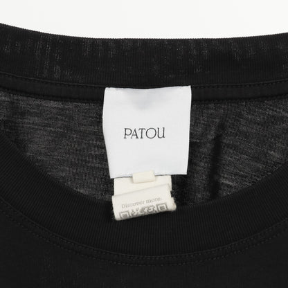 ロゴプリント Tシャツ カットソー コットン ブラック パトゥ トップス PATOU