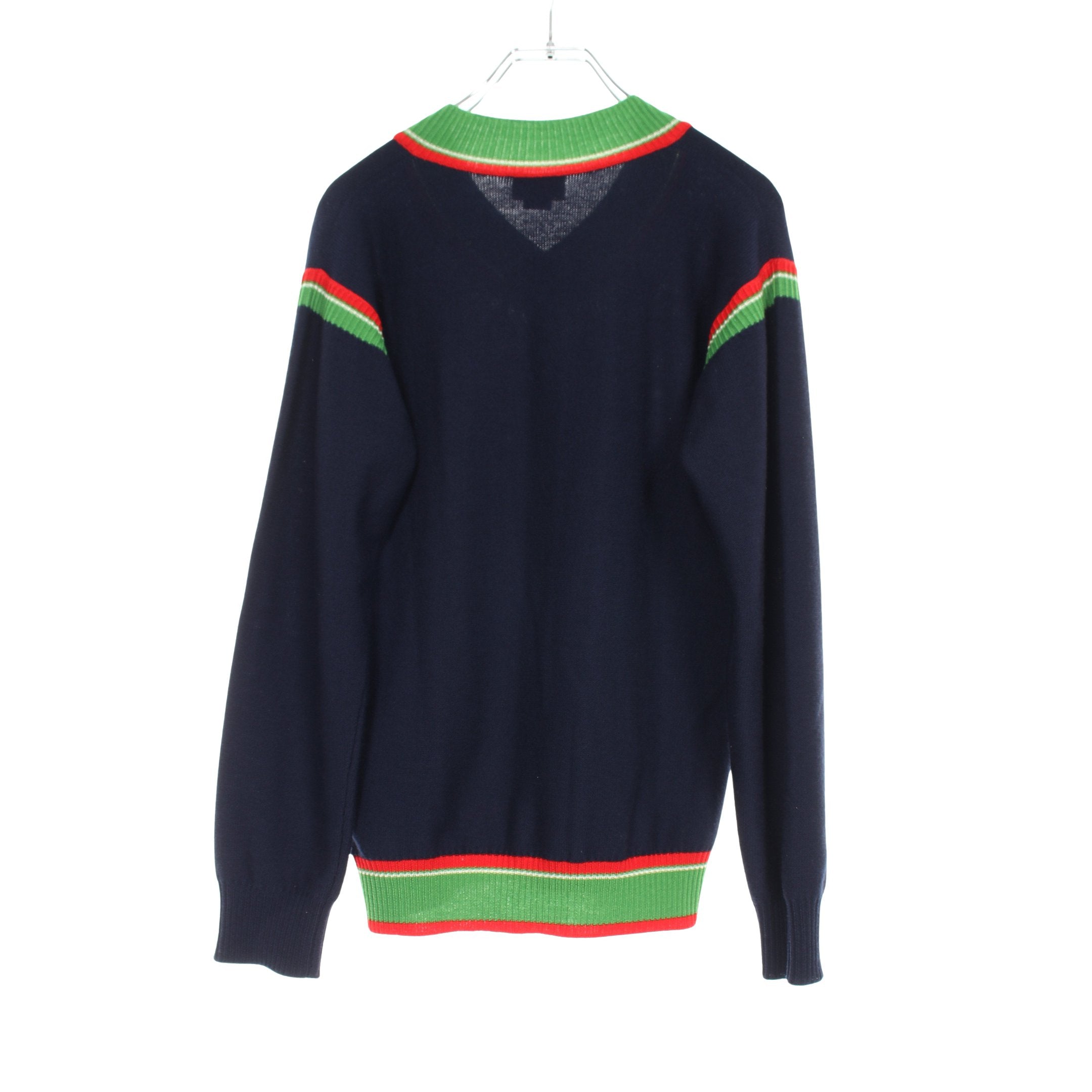 シェリーライン ニット Vネック ウール ネイビー グリーン レッド