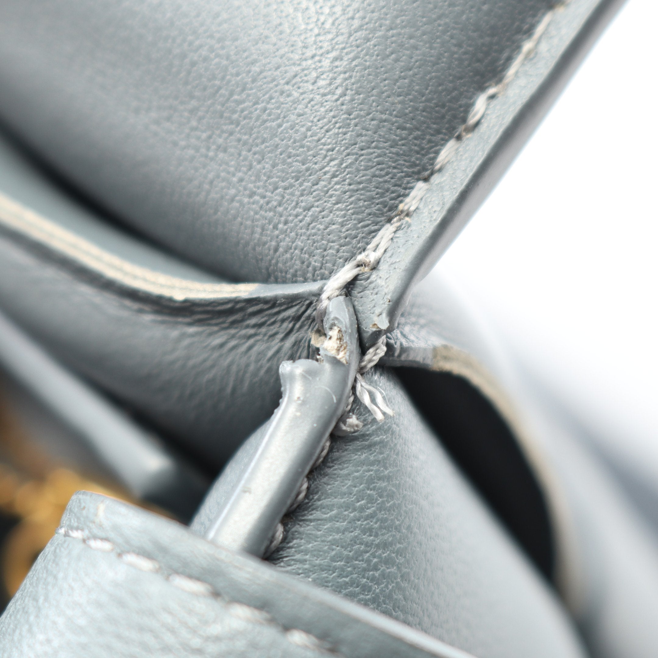 Bottega Veneta ショルダーバッグ レザー イントレチャート グレー