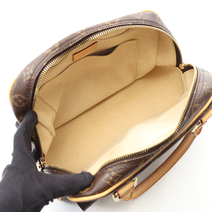マンハッタンPM モノグラム ハンドバッグ PVC レザー ブラウン ルイヴィトン バッグ LOUIS VUITTON