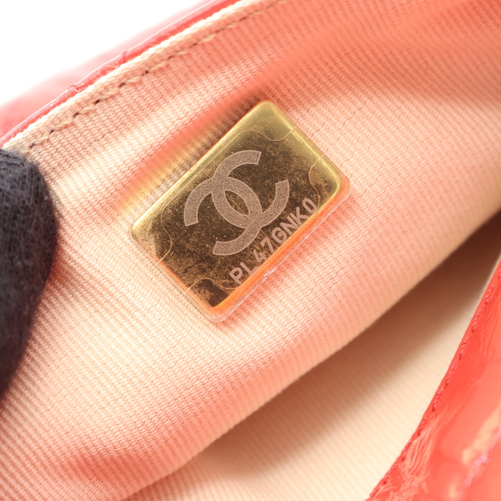 マトラッセ スモールホーボー チェーンショルダーバッグ レザー コーラルピンク ゴールド金具 シャネル バッグ CHANEL