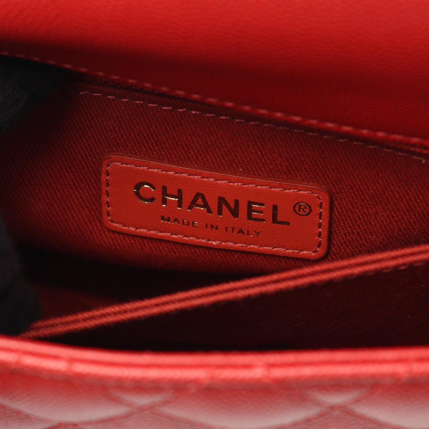 ココハンドル フラップ マトラッセ ハンドバッグ キャビアスキン レッド ゴールド金具 シャネル バッグ CHANEL