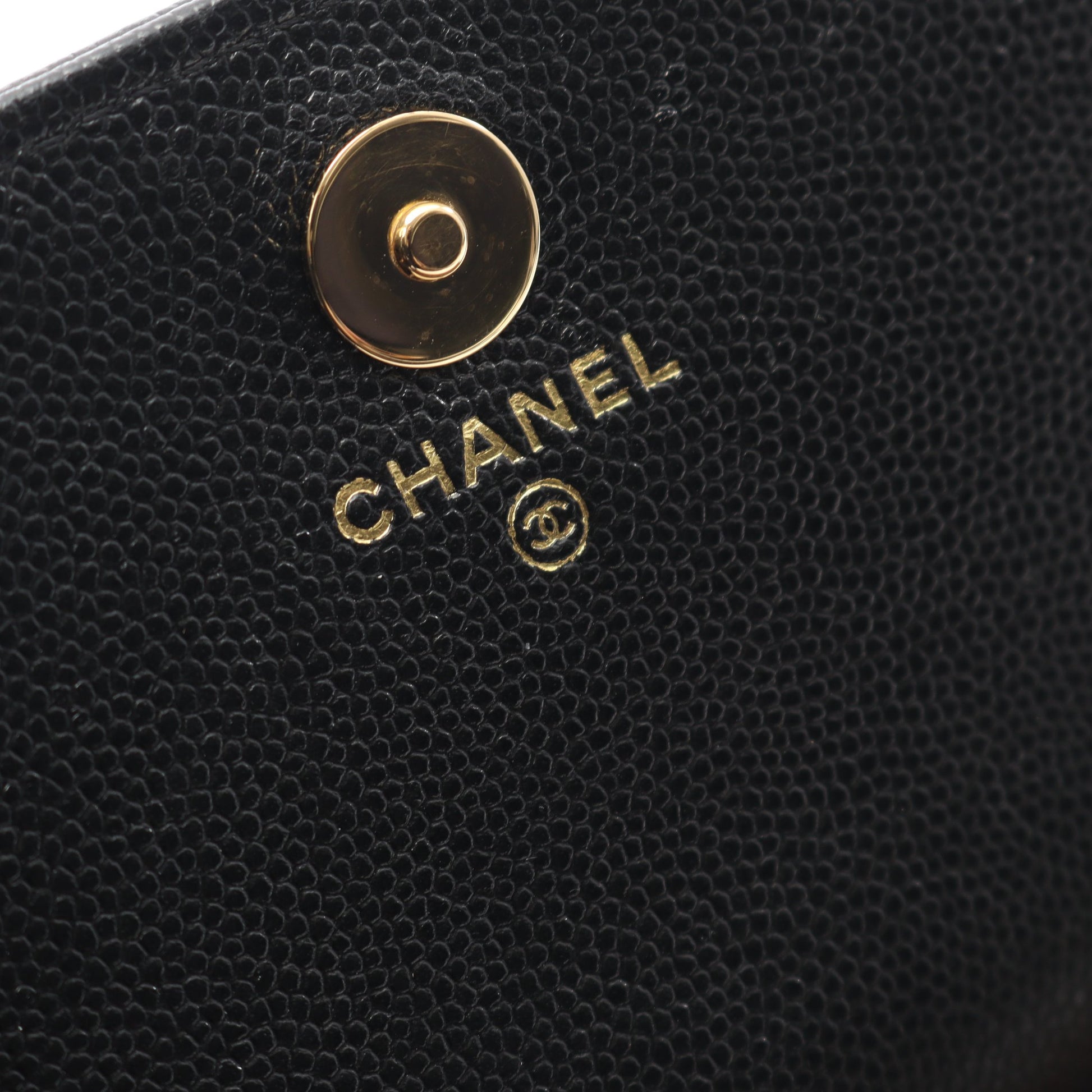 マトラッセ チェーンショルダーバッグ キャビアスキン ブラック ゴールド金具 シャネル バッグ CHANEL