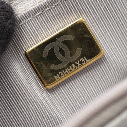 マトラッセ チェーンウォレット キャビアスキン グレー ゴールド金具 シャネル バッグ CHANEL
