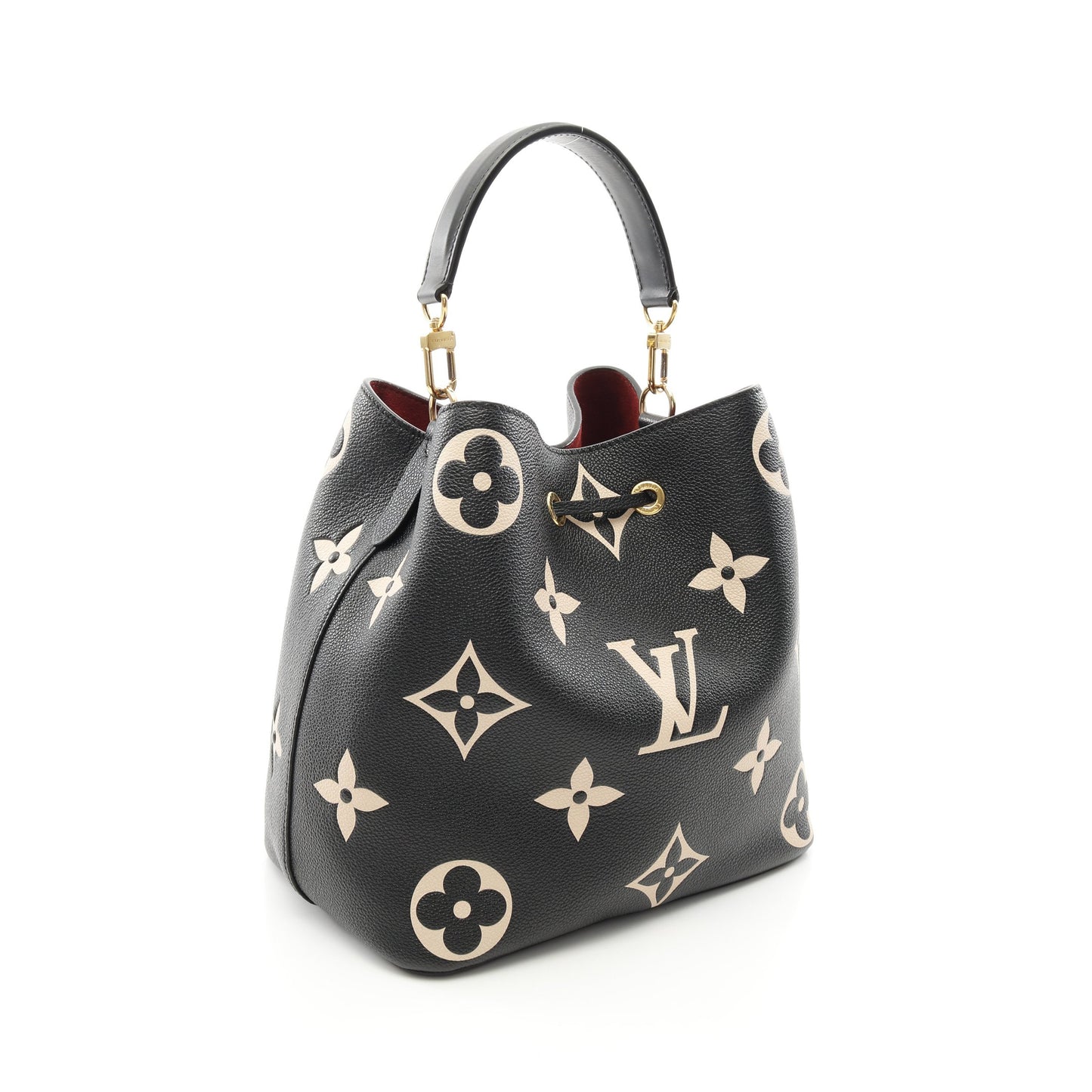 ネオノエMM バイカラー モノグラムアンプラント ショルダーバッグ レザー ブラック ベージュ 2WAY ルイヴィトン バッグ LOUIS VUITTON