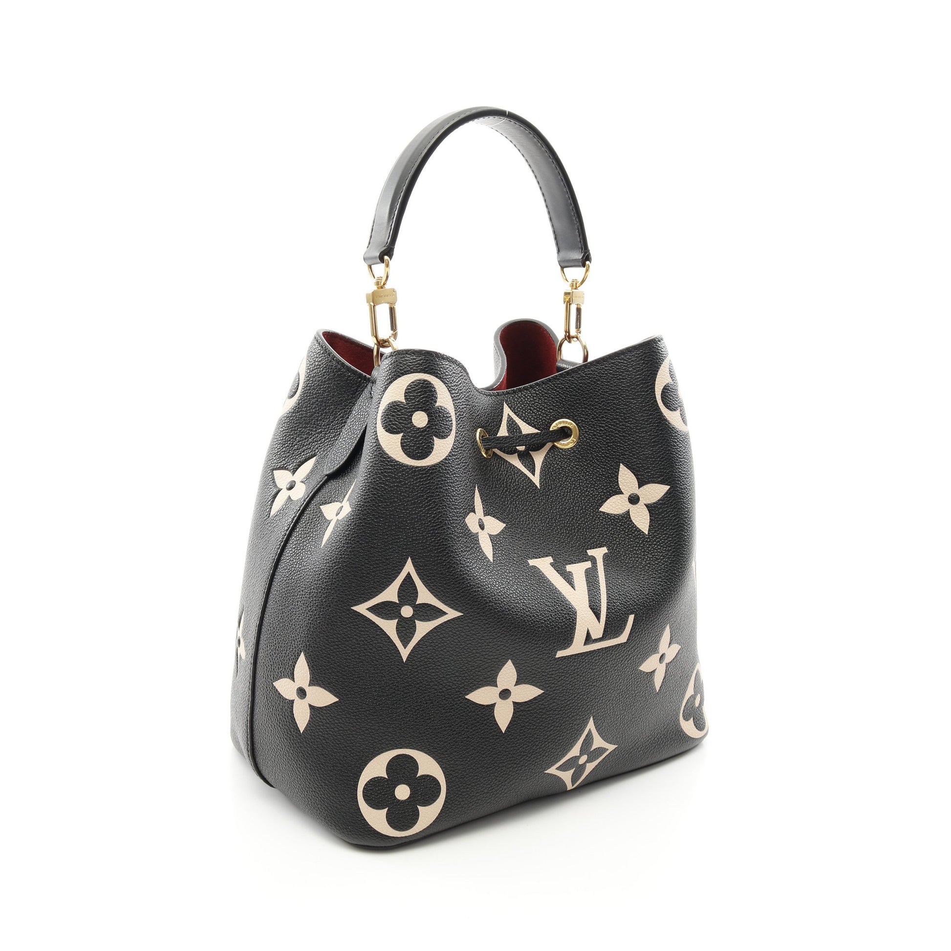 ネオノエMM バイカラー モノグラムアンプラント ショルダーバッグ レザー ブラック ベージュ 2WAY ルイヴィトン バッグ LOUIS VUITTON