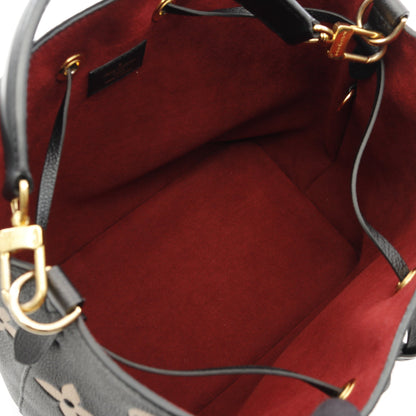 ネオノエMM バイカラー モノグラムアンプラント ショルダーバッグ レザー ブラック ベージュ 2WAY ルイヴィトン バッグ LOUIS VUITTON