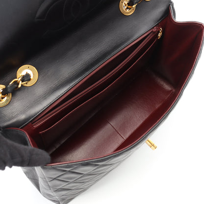 デカマトラッセ34 Wチェーンショルダーバッグ ラムスキン ブラック ゴールド金具 シャネル バッグ CHANEL