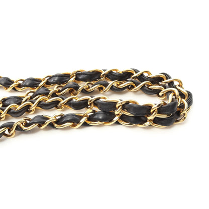 デカマトラッセ34 Wチェーンショルダーバッグ ラムスキン ブラック ゴールド金具 シャネル バッグ CHANEL