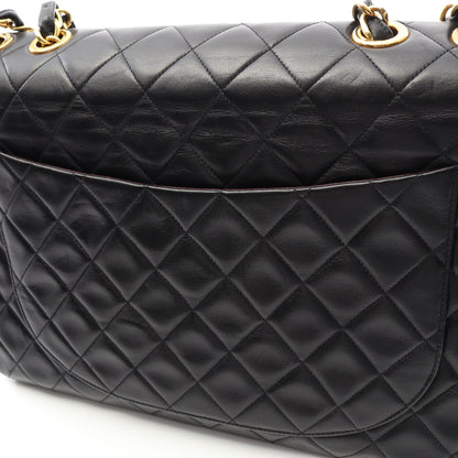 デカマトラッセ34 Wチェーンショルダーバッグ ラムスキン ブラック ゴールド金具 シャネル バッグ CHANEL
