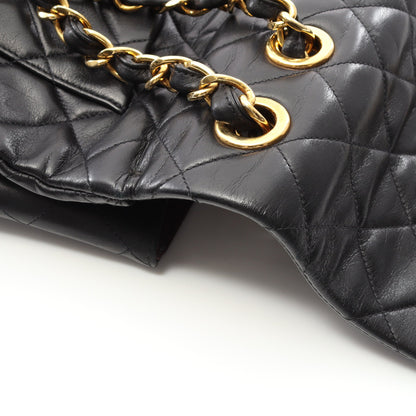デカマトラッセ34 Wチェーンショルダーバッグ ラムスキン ブラック ゴールド金具 シャネル バッグ CHANEL