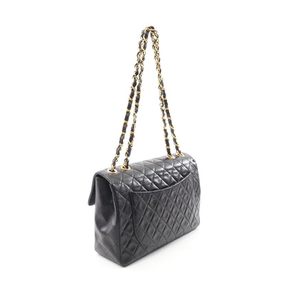 デカマトラッセ34 Wチェーンショルダーバッグ ラムスキン ブラック ゴールド金具 シャネル バッグ CHANEL