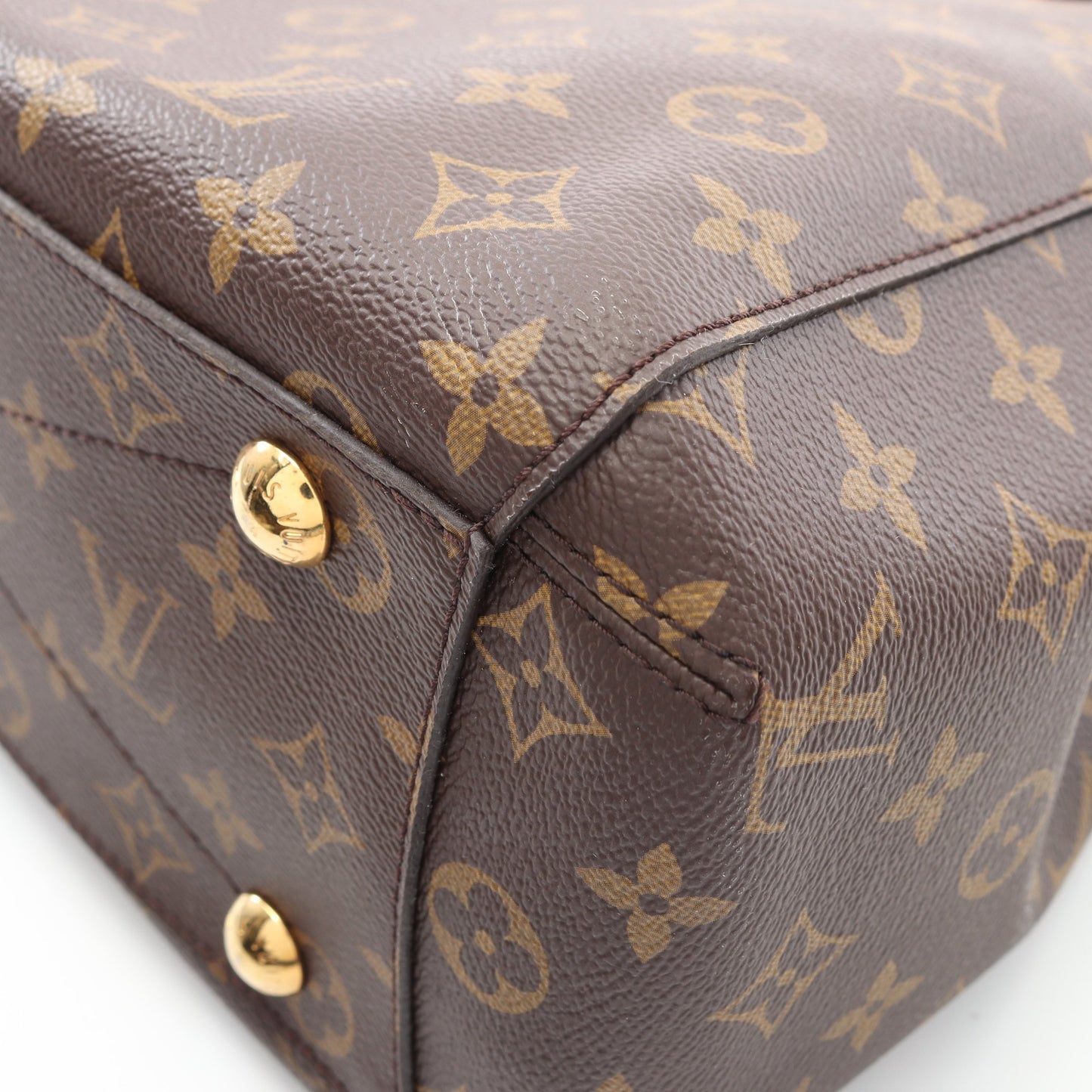モンテーニュMM モノグラム ハンドバッグ PVC レザー ブラウン 2WAY ルイヴィトン バッグ LOUIS VUITTON