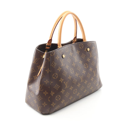 モンテーニュMM モノグラム ハンドバッグ PVC レザー ブラウン 2WAY ルイヴィトン バッグ LOUIS VUITTON