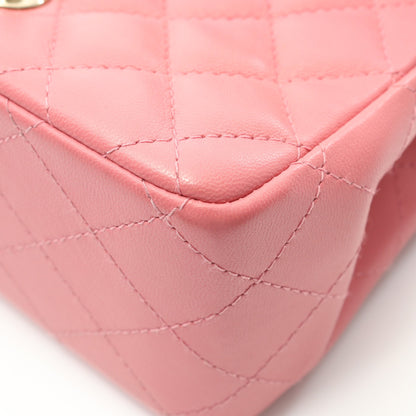 ミニマトラッセ チェーンショルダーバッグ ラムスキン ピンク ゴールド金具 シャネル バッグ CHANEL