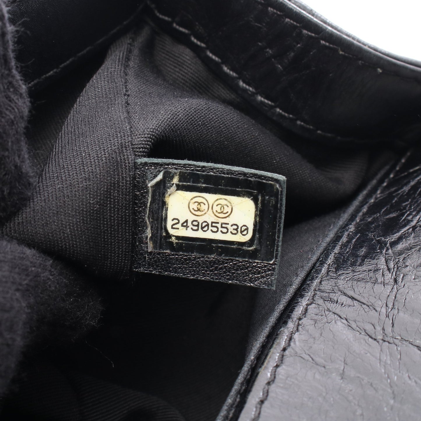 ボーイシャネル チェーンショルダーバッグ エイジドカーフスキン ブラック シルバー金具 シャネル バッグ CHANEL