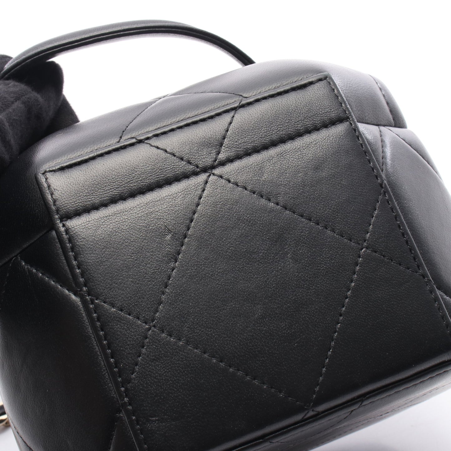 マトラッセ スモールバニティ チェーンショルダーバッグ レザー ブラック ゴールド金具 2WAY シャネル バッグ CHANEL
