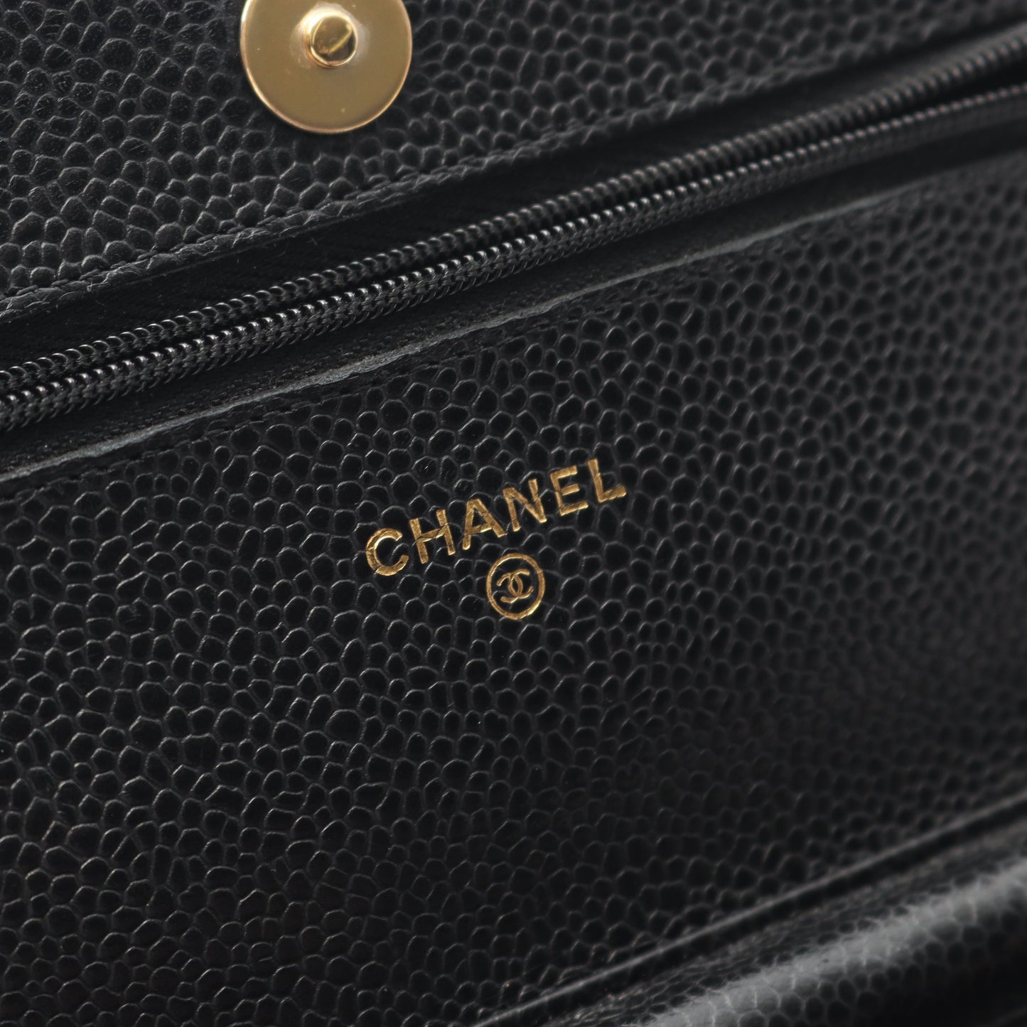 マトラッセ チェーンウォレット キャビアスキン ブラック ゴールド金具 シャネル バッグ CHANEL
