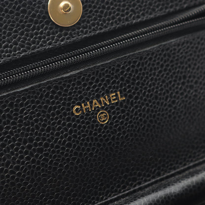 マトラッセ チェーンウォレット キャビアスキン ブラック ゴールド金具 シャネル バッグ CHANEL