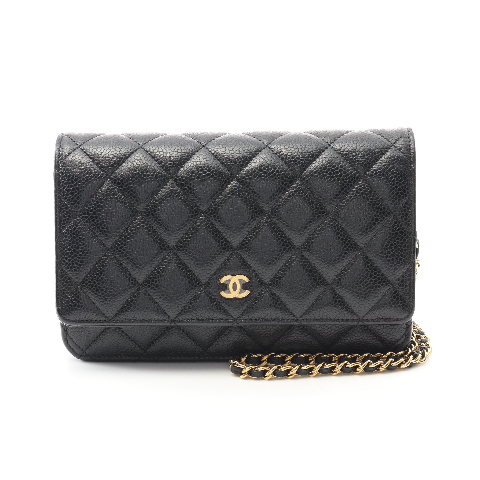 マトラッセ チェーンウォレット キャビアスキン ブラック ゴールド金具 シャネル バッグ CHANEL