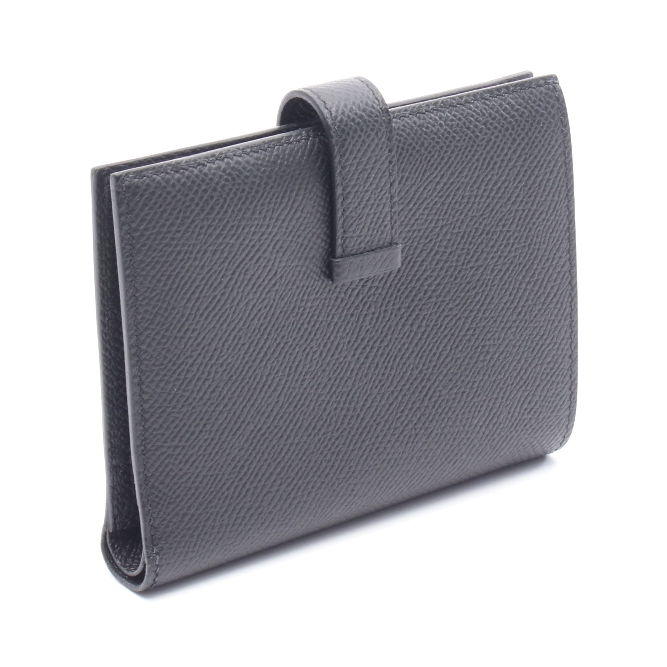 HERMES ベアンコンパクト ブラック W刻印 二つ折り財布