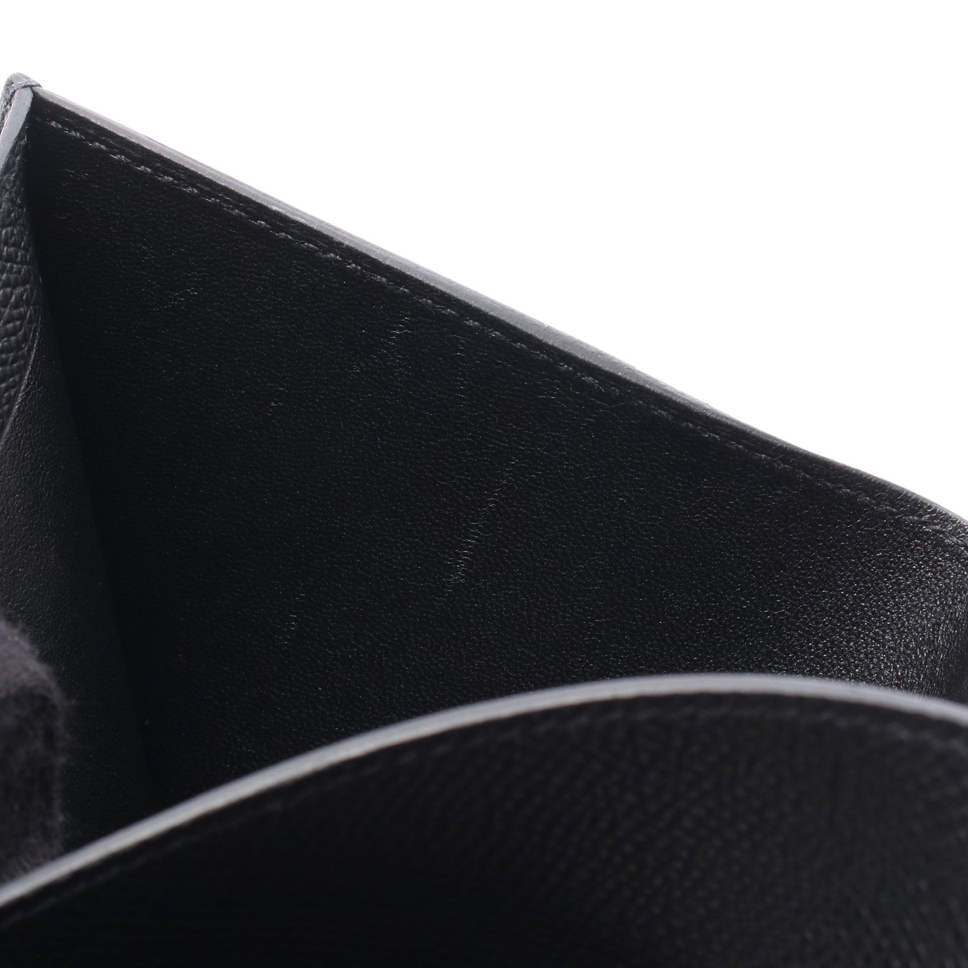 ベアンコンパクト 二つ折り財布 ヴォーエプソン ブラック ゴールド金具 W刻印 エルメス 財布・小物 HERMES