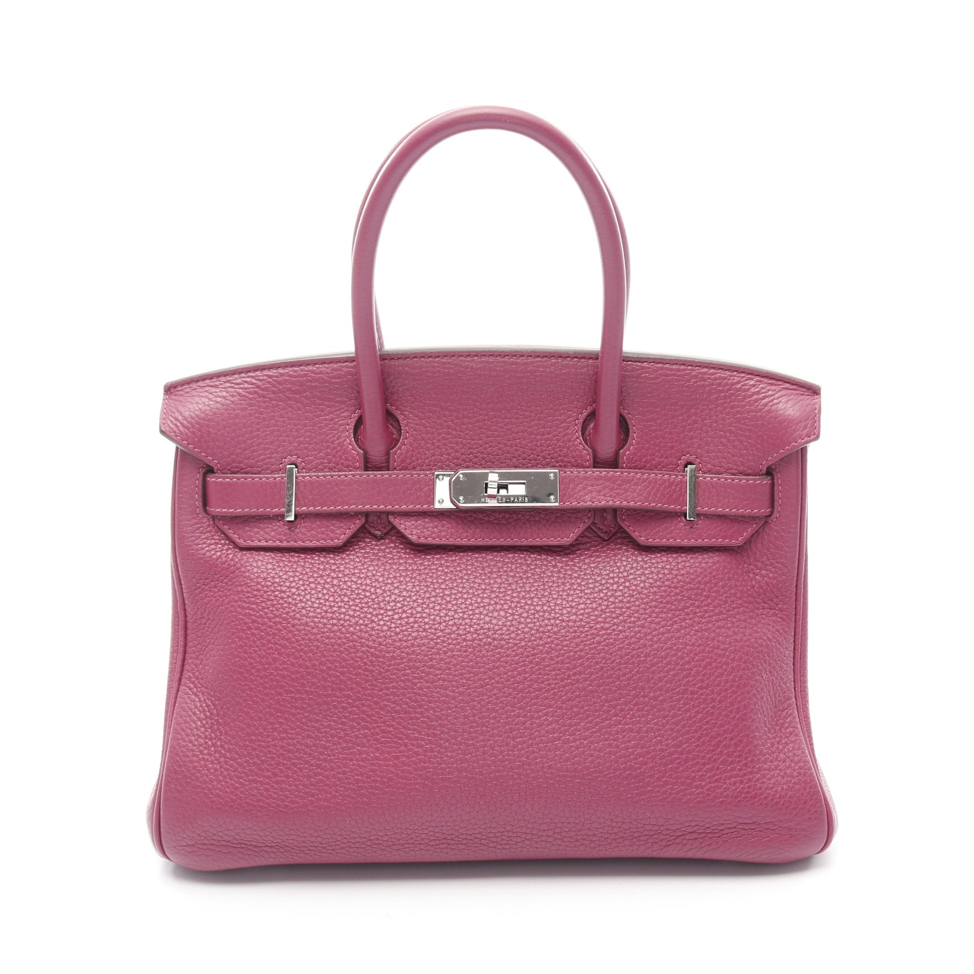 バーキン30 トスカ ハンドバッグ トリヨンクレマンス ピンクパープル シルバー金具 □O刻印 エルメス バッグ HERMES