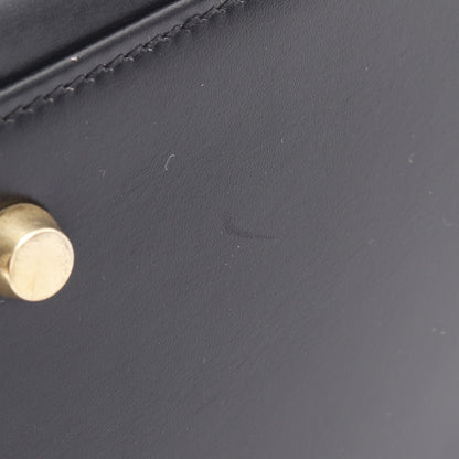 ケリー32 ハンドバッグ ボックスカーフ ブラック ゴールド金具 外縫い 2WAY ○Z刻印 エルメス バッグ HERMES