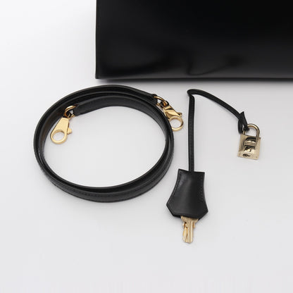 ケリー32 ハンドバッグ ボックスカーフ ブラック ゴールド金具 外縫い 2WAY ○Z刻印 エルメス バッグ HERMES