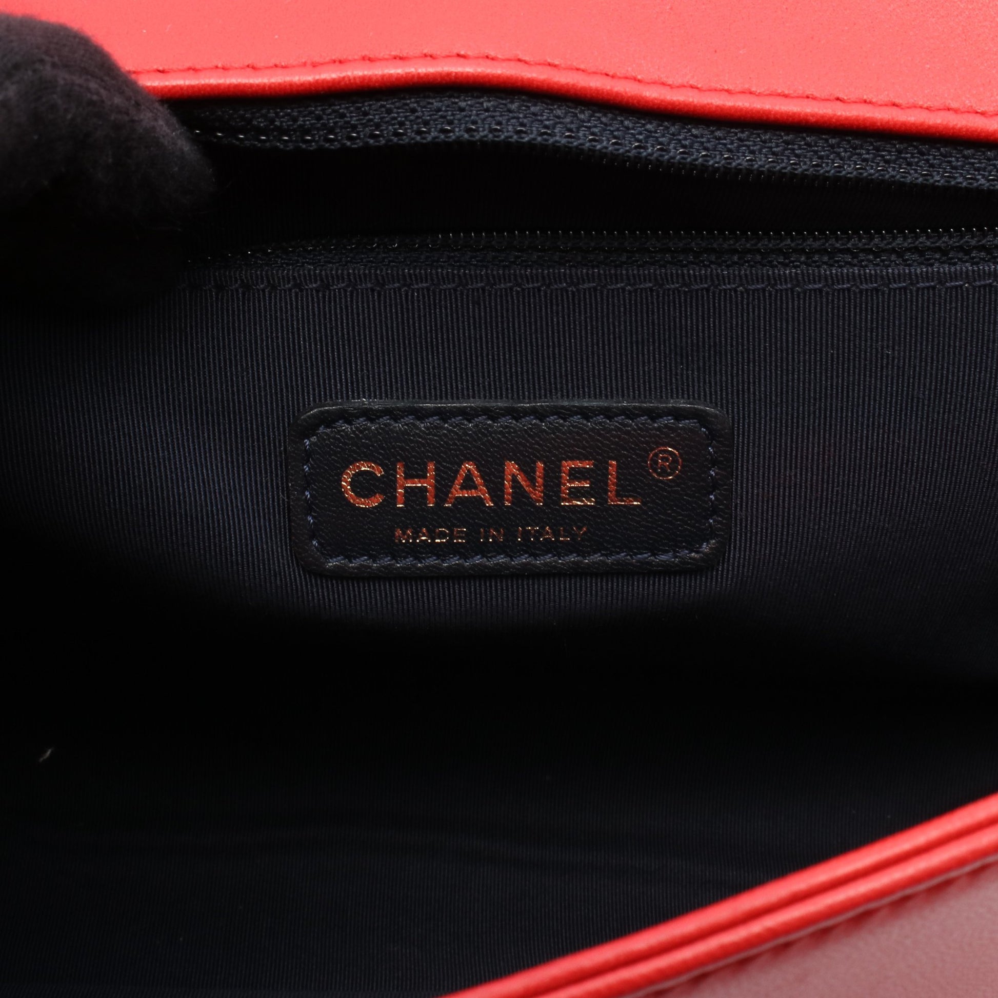 ボーイシャネル ラージ マトラッセ チェーンショルダーバッグ レザー レッド ゴールド金具 シャネル バッグ CHANEL