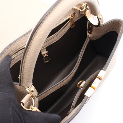 カプシーヌMM ガレ ハンドバッグ レザー グレーベージュ 2WAY ルイヴィトン バッグ LOUIS VUITTON