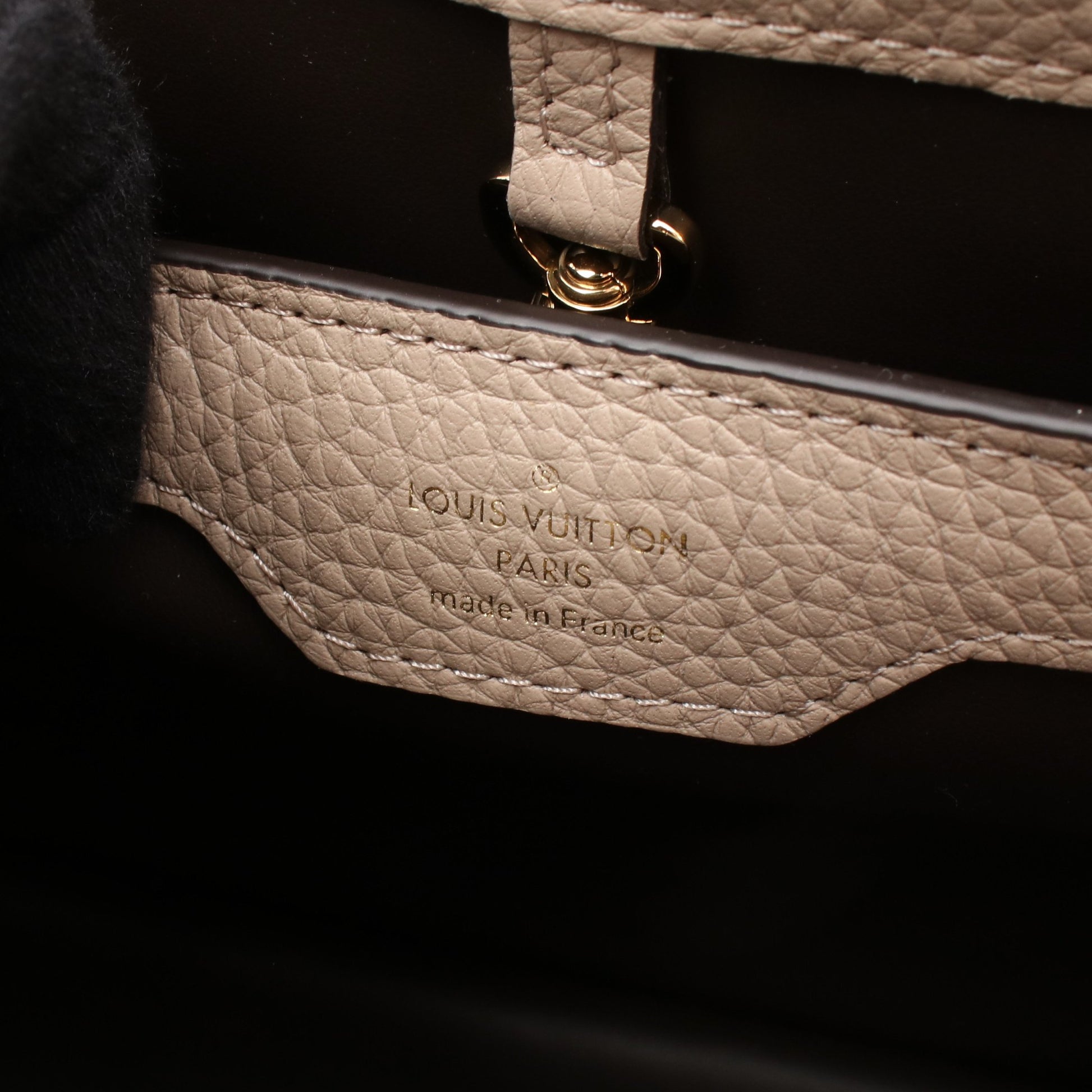 カプシーヌMM ガレ ハンドバッグ レザー グレーベージュ 2WAY ルイヴィトン バッグ LOUIS VUITTON