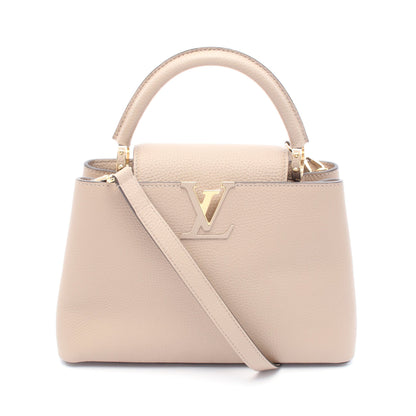 カプシーヌMM ガレ ハンドバッグ レザー グレーベージュ 2WAY ルイヴィトン バッグ LOUIS VUITTON