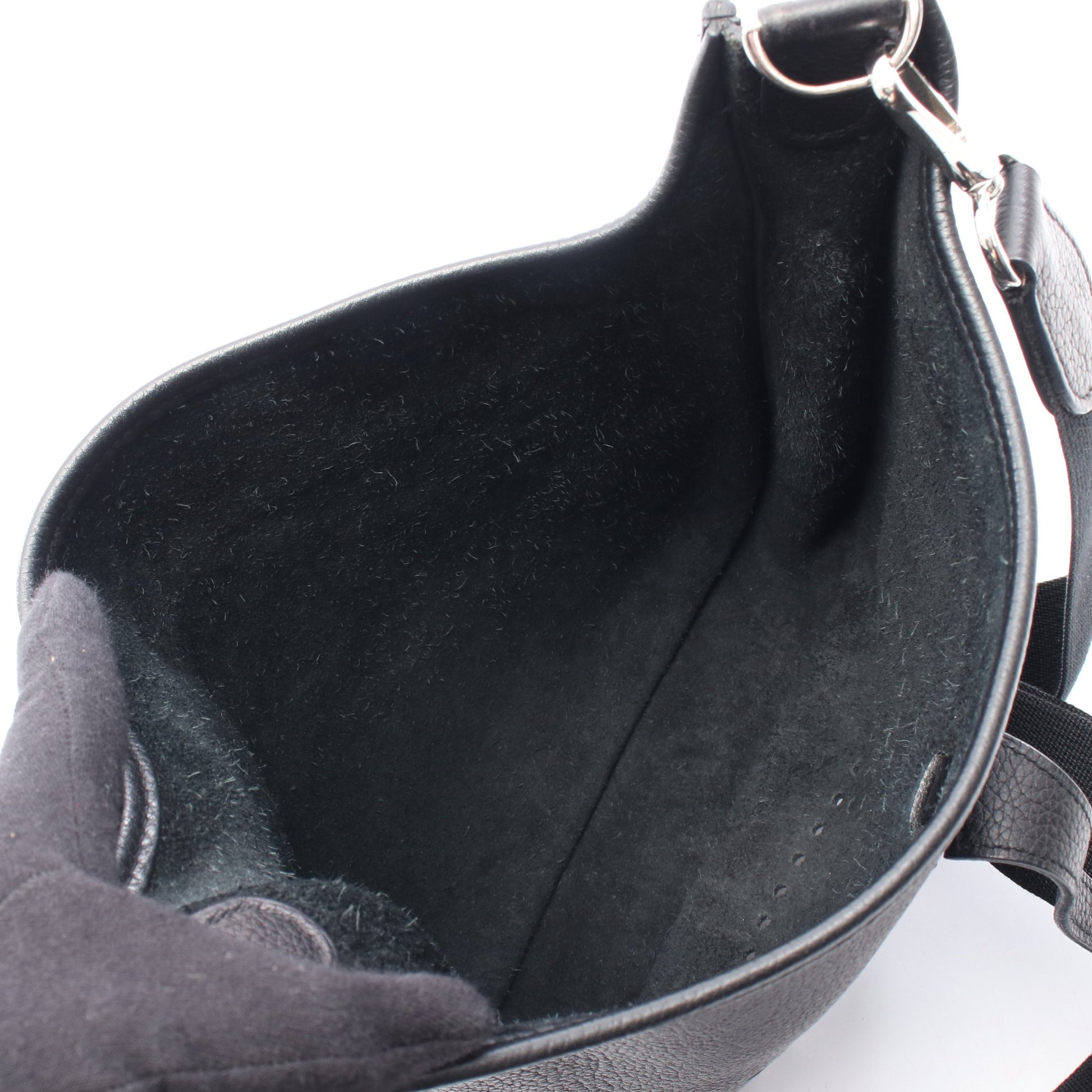 エヴリン 3 トロワ PM ショルダーバッグ トリヨンクレマンス ブラック シルバー金具 □M刻印 エルメス バッグ HERMES