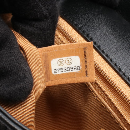 マトラッセ ショルダーバッグ レザー ブラック ゴールド金具 シャネル バッグ CHANEL