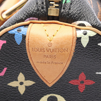 スピーディ30 モノグラムマルチカラー ノワール ハンドバッグ PVC レザー ブラック ルイヴィトン バッグ LOUIS VUITTON