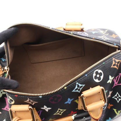 スピーディ30 モノグラムマルチカラー ノワール ハンドバッグ PVC レザー ブラック ルイヴィトン バッグ LOUIS VUITTON