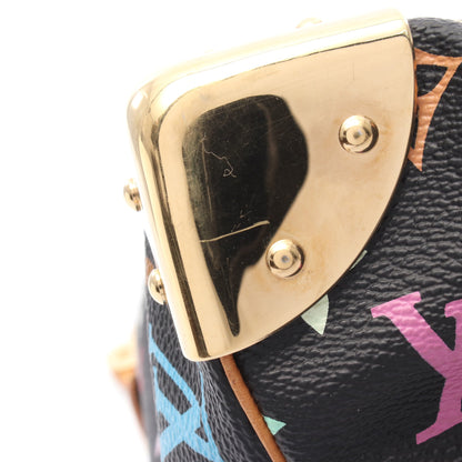 スピーディ30 モノグラムマルチカラー ノワール ハンドバッグ PVC レザー ブラック ルイヴィトン バッグ LOUIS VUITTON