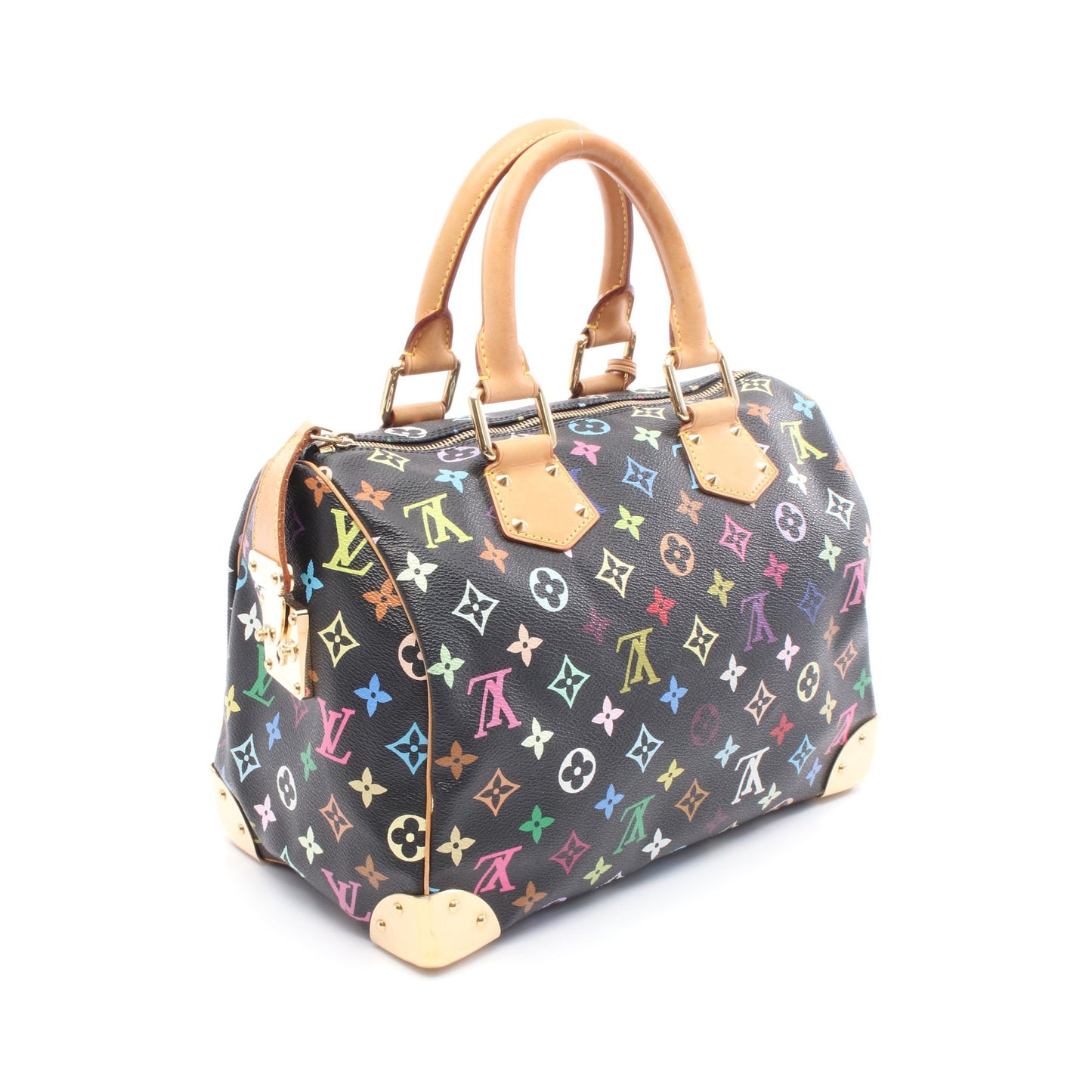 スピーディ30 モノグラムマルチカラー ノワール ハンドバッグ PVC レザー ブラック ルイヴィトン バッグ LOUIS VUITTON