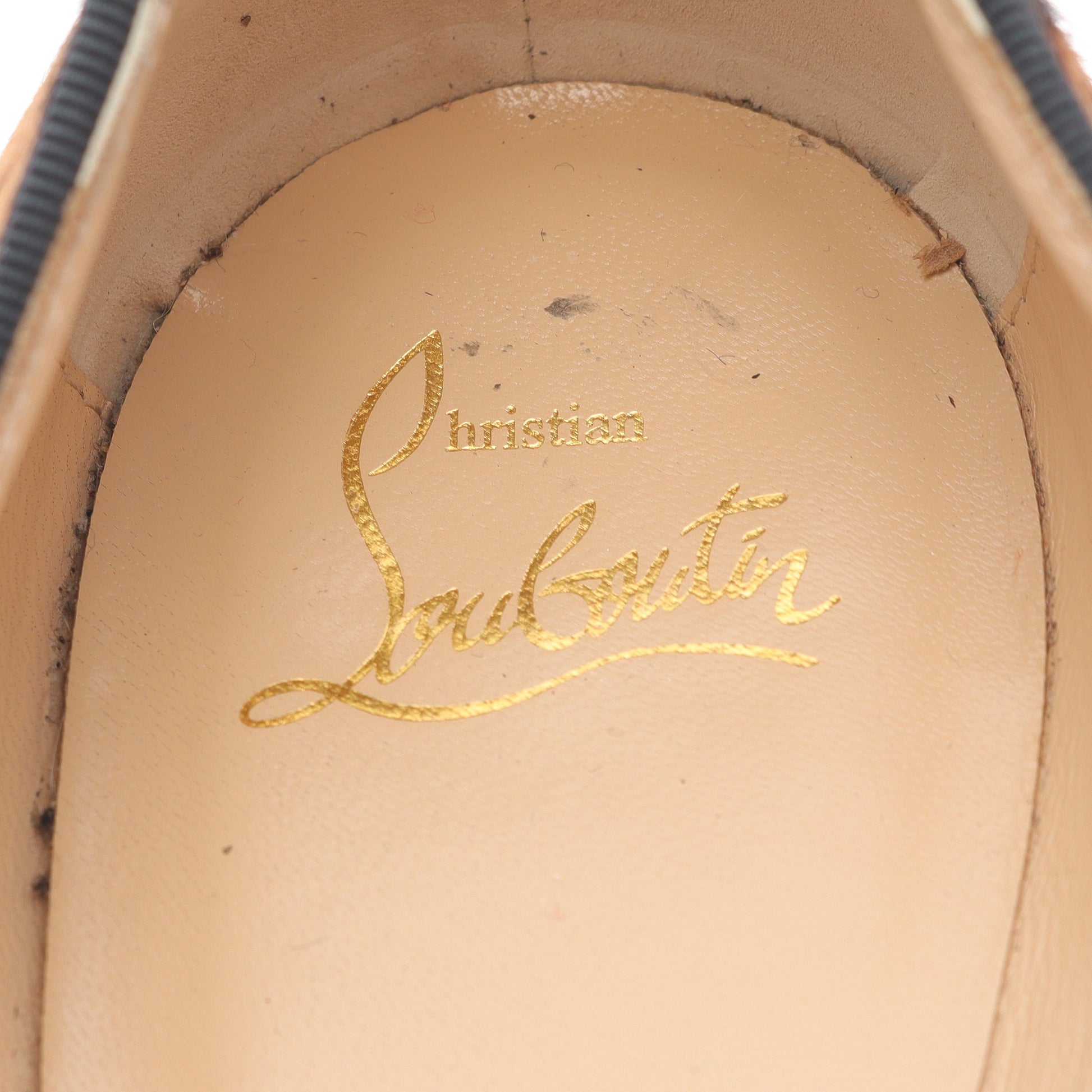 SAKOUETTE FLAT フラットシューズ レオパード ハラコ ベージュ ブラック クリスチャンルブタン シューズ Christian Louboutin