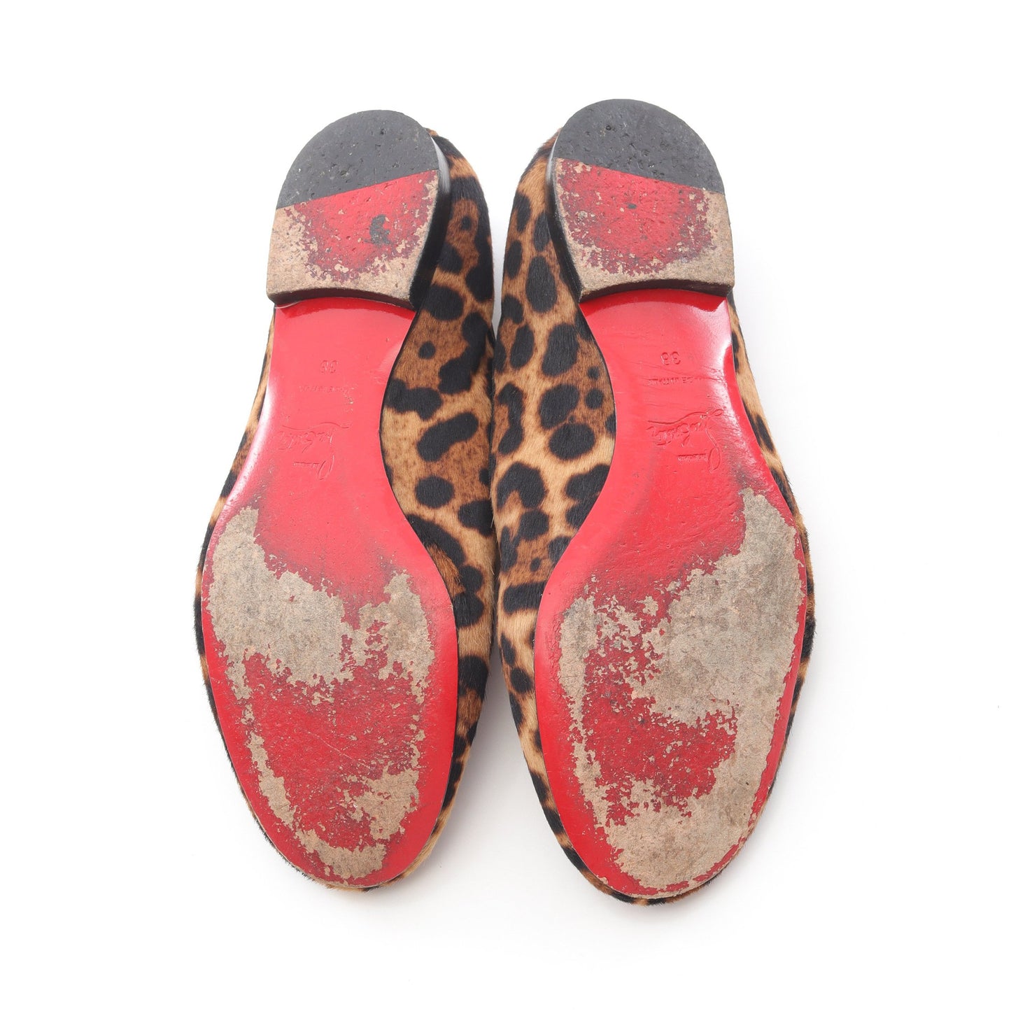 SAKOUETTE FLAT フラットシューズ レオパード ハラコ ベージュ ブラック クリスチャンルブタン シューズ Christian Louboutin