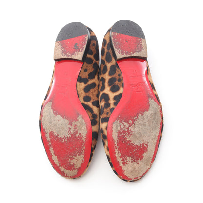 SAKOUETTE FLAT フラットシューズ レオパード ハラコ ベージュ ブラック クリスチャンルブタン シューズ Christian Louboutin