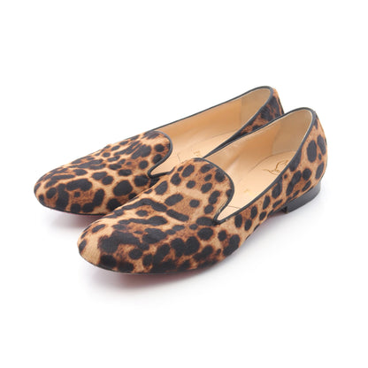 SAKOUETTE FLAT フラットシューズ レオパード ハラコ ベージュ ブラック クリスチャンルブタン シューズ Christian Louboutin