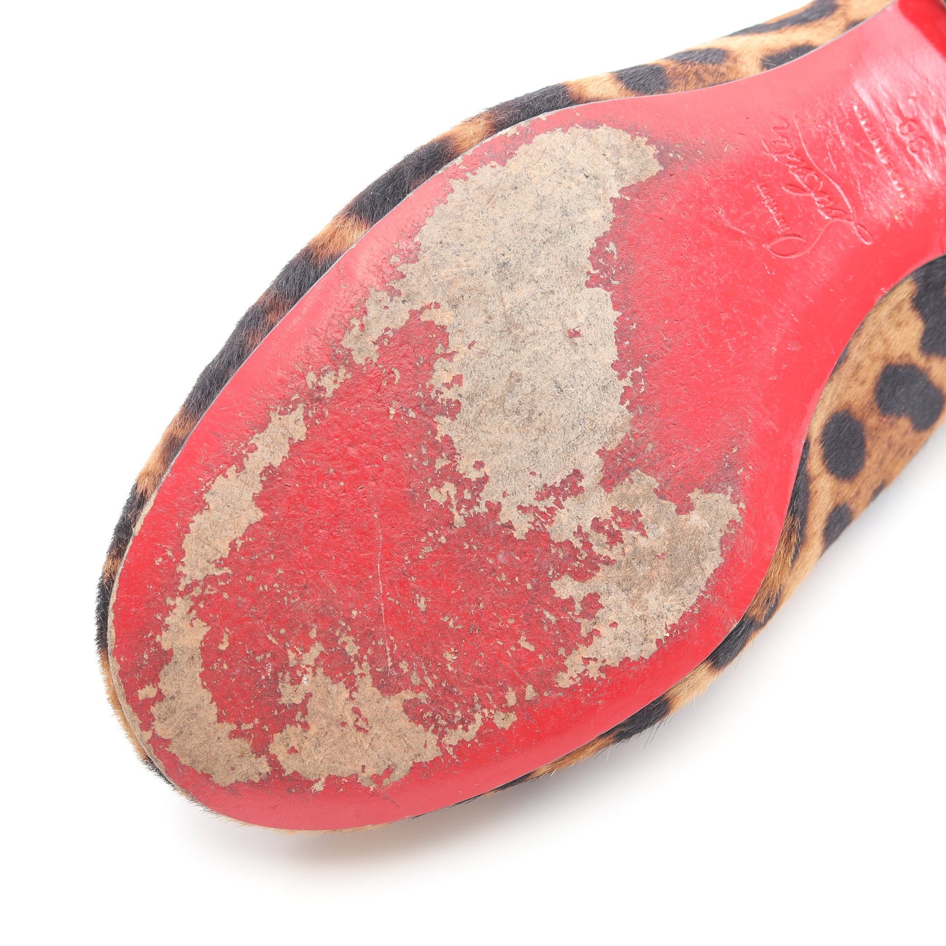 SAKOUETTE FLAT フラットシューズ レオパード ハラコ ベージュ ブラック クリスチャンルブタン シューズ Christian Louboutin