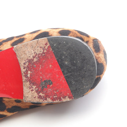 SAKOUETTE FLAT フラットシューズ レオパード ハラコ ベージュ ブラック クリスチャンルブタン シューズ Christian Louboutin