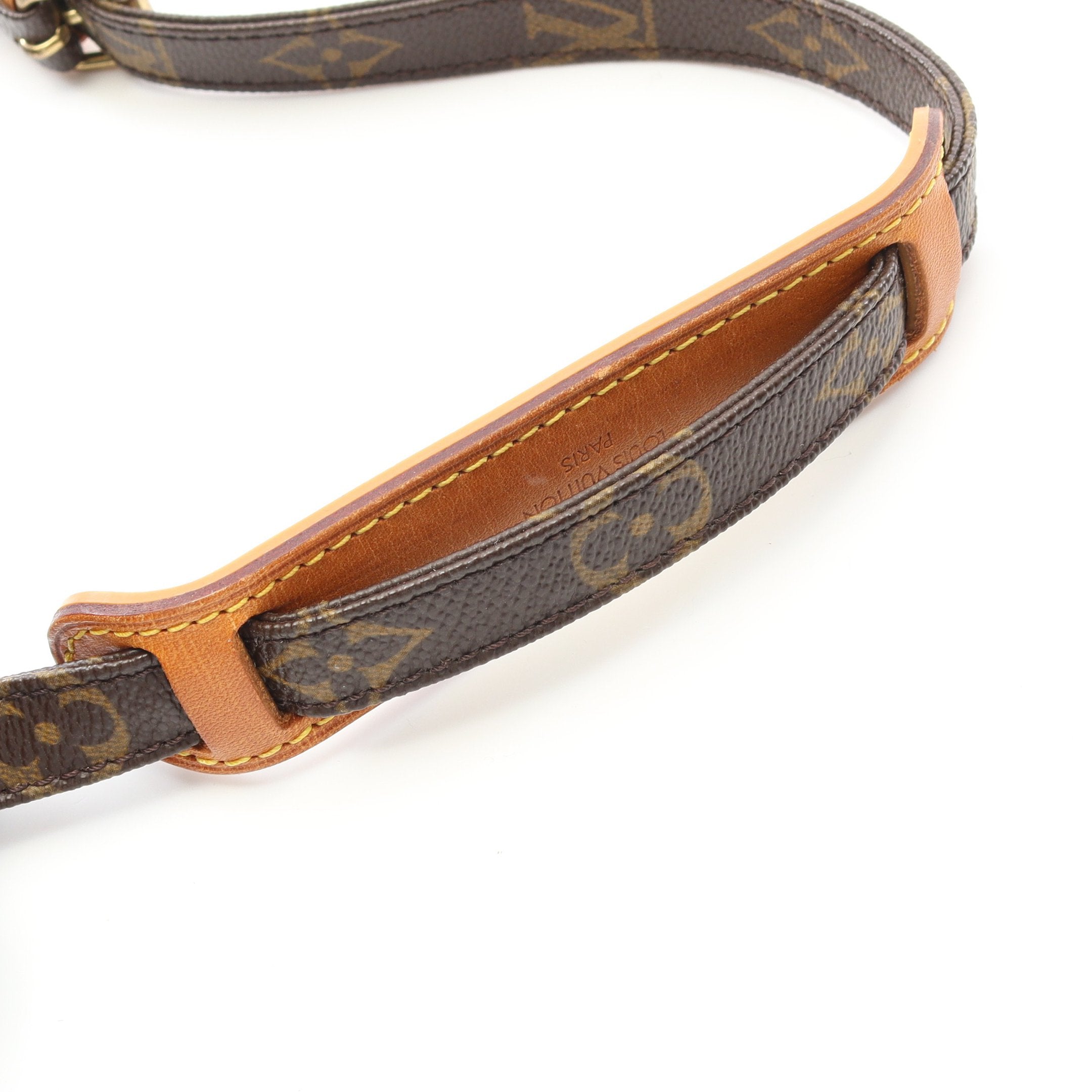 アマゾン モノグラム ショルダーバッグ PVC レザー ブラウン ルイ