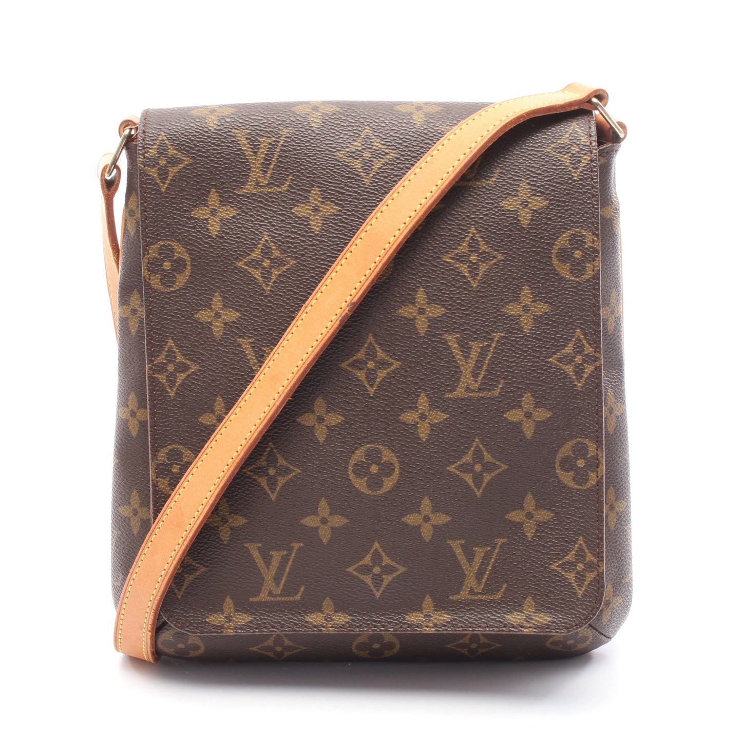 ミュゼットサルサ ショートストラップ モノグラム ショルダーバッグ PVC レザー ブラウン ルイヴィトン バッグ LOUIS VUITTON