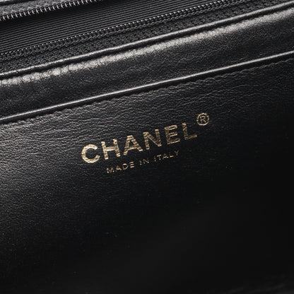 デカマトラッセ30 シングルフラップ Wチェーンショルダーバッグ キャビアスキン ブラック ゴールド金具 シャネル バッグ CHANEL